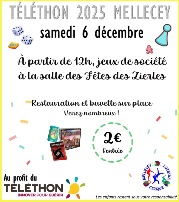 TELETHON 2026 - Les écoles de Mellecey se mobilisent le 6 décembre 