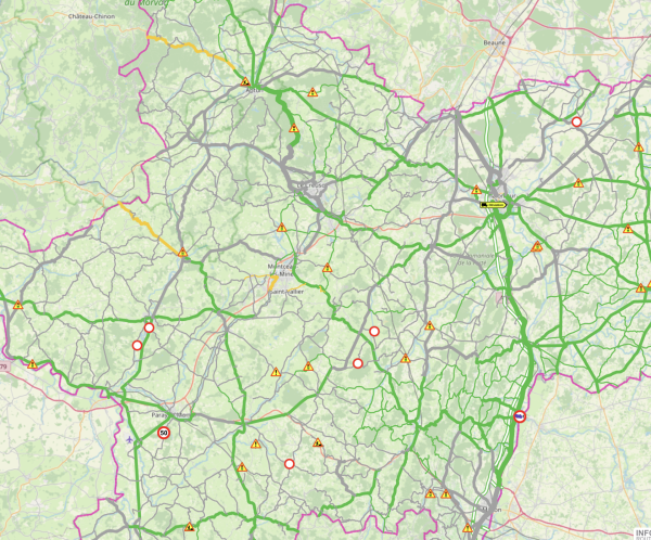 Attention aux chaussées glissantes dans les secteurs du Creusot et Autun ce jeudi matin 