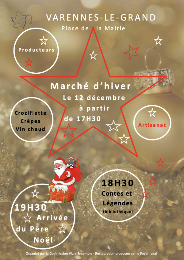 Le marché de producteurs de Varennes le Grand se tiendra le 12 décembre 
