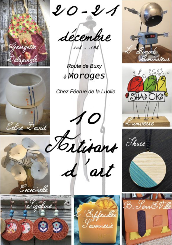 Les 20 et 21 décembre, 10 artisans d'art vous donnent rendez-vous à Moroges