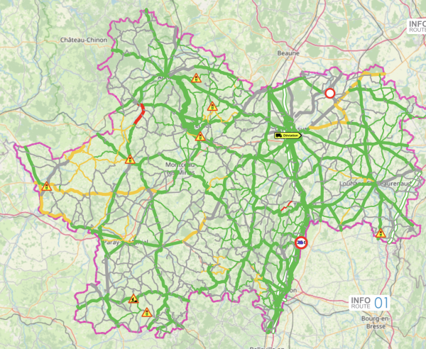 Des secteurs glissants ce lundi matin sur les routes de Saône et Loire 