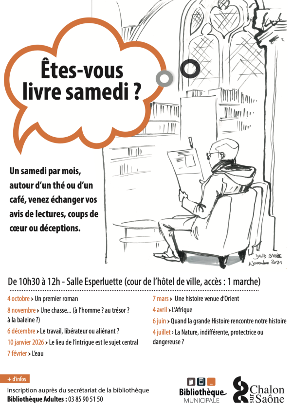 Ce samedi 10 janvier, autour d’un thé ou d’un café, venez échanger vos avis de lectures, coups de cœur sur le thème "Le lieu de l'intrigue est le sujet central".