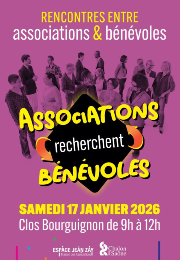 Bourse au bénévolat - Ce samedi 17 janvier à Chalon sur Saône 