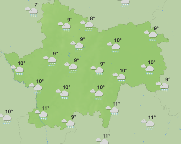 Préparez-vous à une bonne dizaine de jours sous la pluie en Saône et Loire ! 
