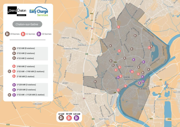Déploiement des bornes de recharge électrique à Chalon-sur-Saône
