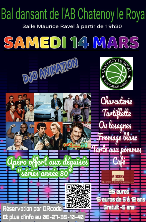 Le bal dansant de l'AB Châtenoy le Royal annoncé le 14 mars 