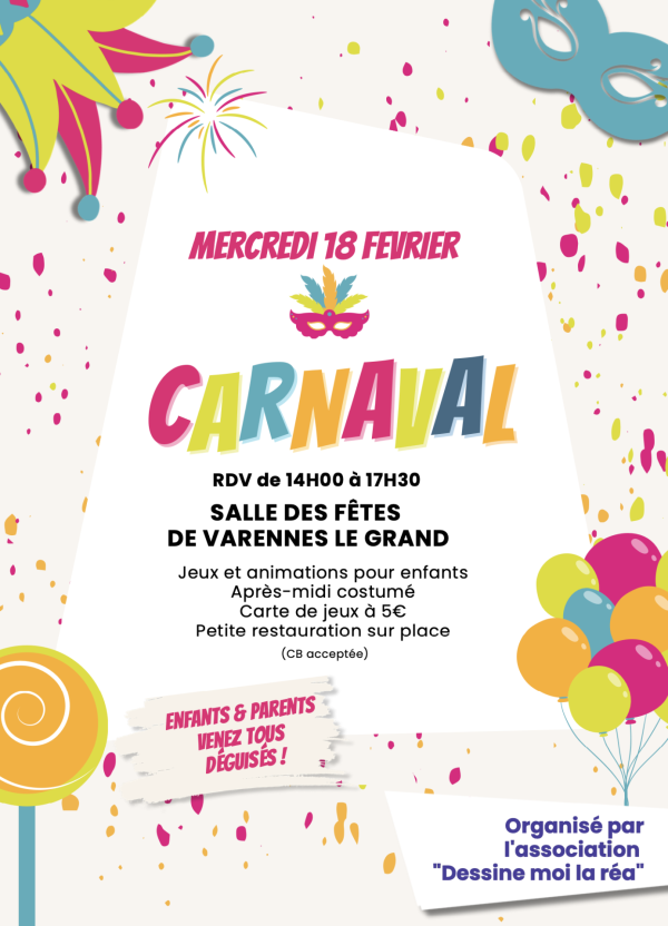 L'association "Dessine moi La Réa..." de Chalon sur Saône organise son carnaval à Varennes-le-Grand 
