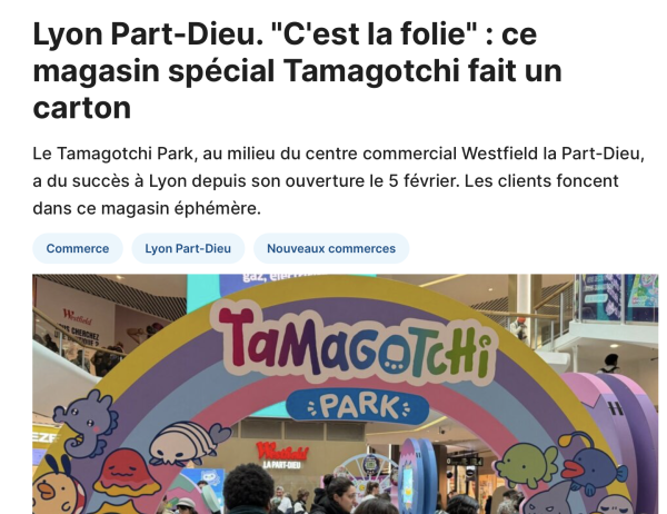 Ce magasin spécial Tamagotchi fait un carton à Lyon Part-Dieu