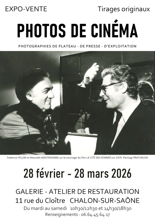 Expo-vente - photos spéciale cinéma à Chalon jusqu'au 28 mars 