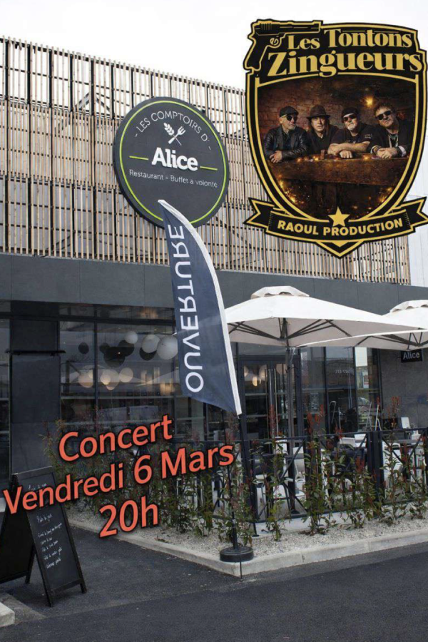 Les Tontons Zingueurs en concert ce vendredi soir aux Comptoirs d'Alice 