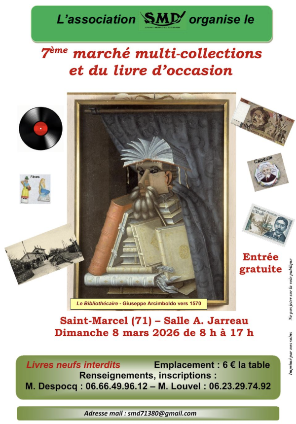Le 7e marché multi-collections et du livre d'occasion... c'est ce dimanche à Saint-Marcel 