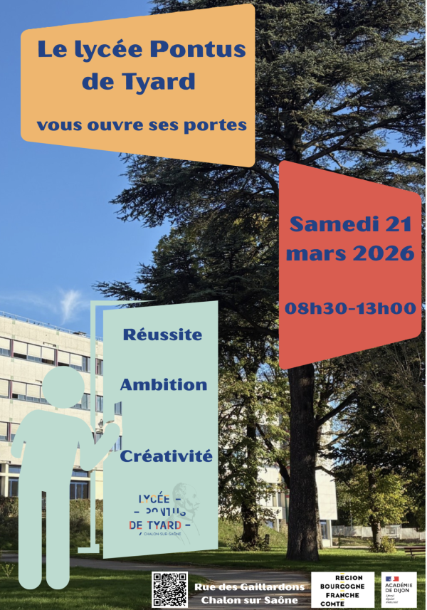 Le Lycée Pontus de Tyard ouvre ses portes le samedi 21 mars 
