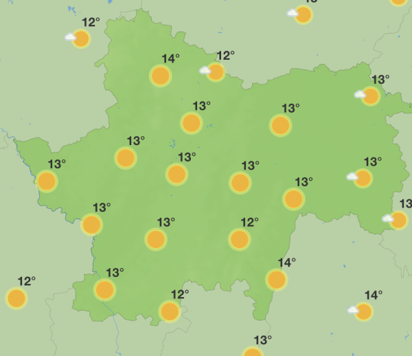 La Saône-et-Loire repasse sous le soleil et le  ciel bleu 