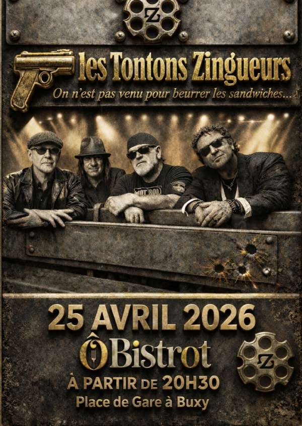 Les Tontons Zingueurs en rendez-vous musical Place de la gare à Buxy ce samedi