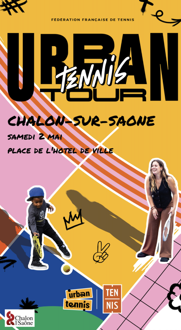 Ce samedi 2 mai, l’Urban Tennis Tour s’installera place de l’Hôtel-de-Ville de Chalon