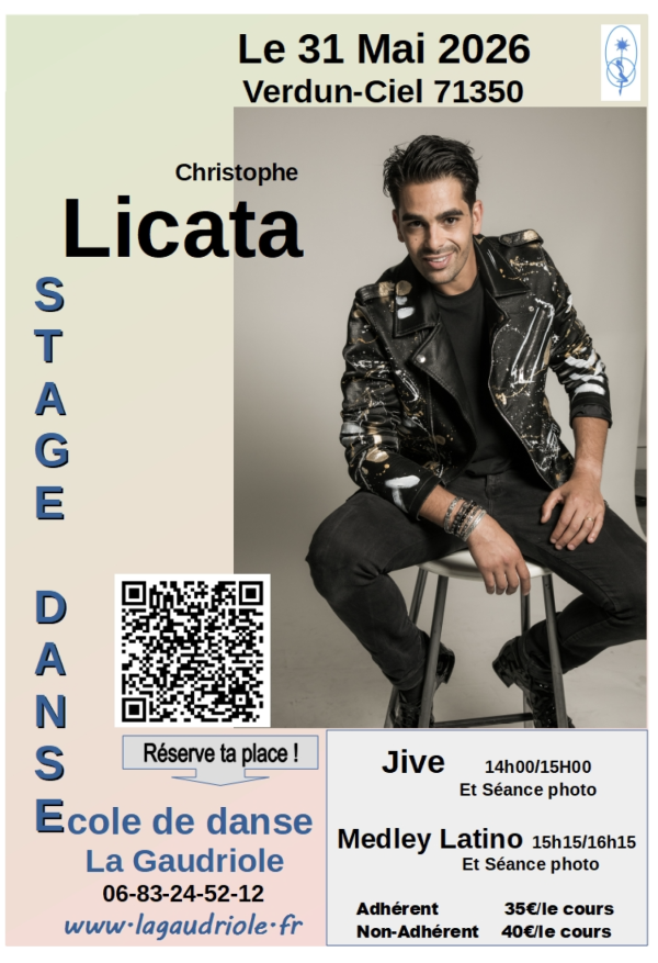 Stage danse avec Christophe Licata le 31 mai avec la Gaudriole 