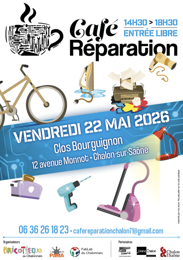Le prochain café-réparation se tiendra le 22 mai au Clos Bourguignon