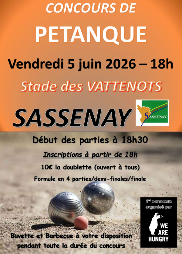 Concours de pétanque le 5 juin à Sassenay 