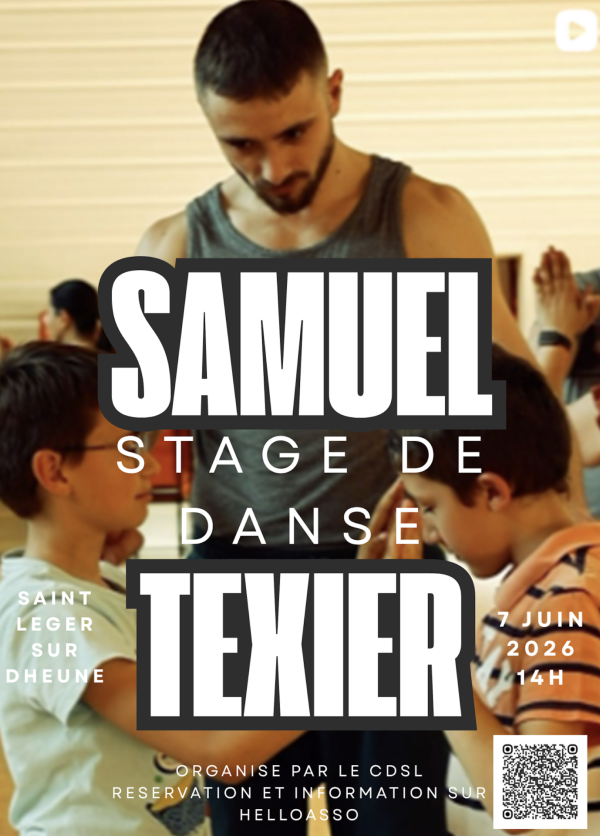 Stage de danse avec Samuel Texier le 7 juin à Saint-Léger-sur-Dheune 