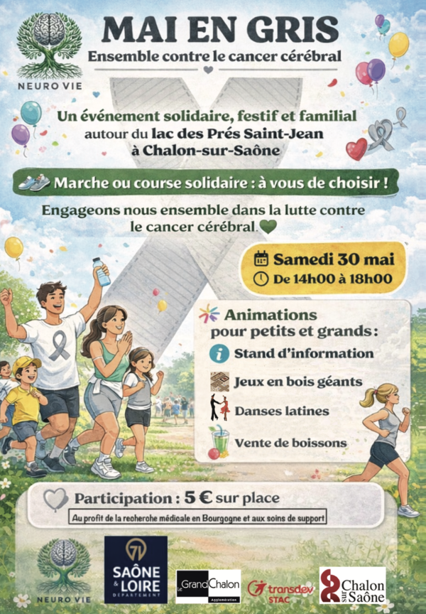 Ensemble contre le cancer du cerveau - Neuro Vie vous attend à sa marche autour du lac des Près Saint Jean ce samedi 
