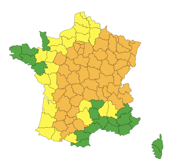 CANICULE - La vigilance Orange s'étend à plus de 50 départements métropolitains 