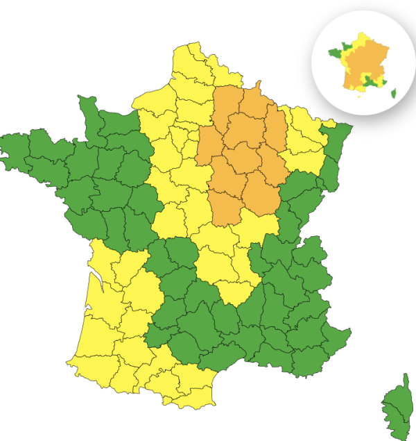 La Côte-d’Or en vigilance orange « Orages »