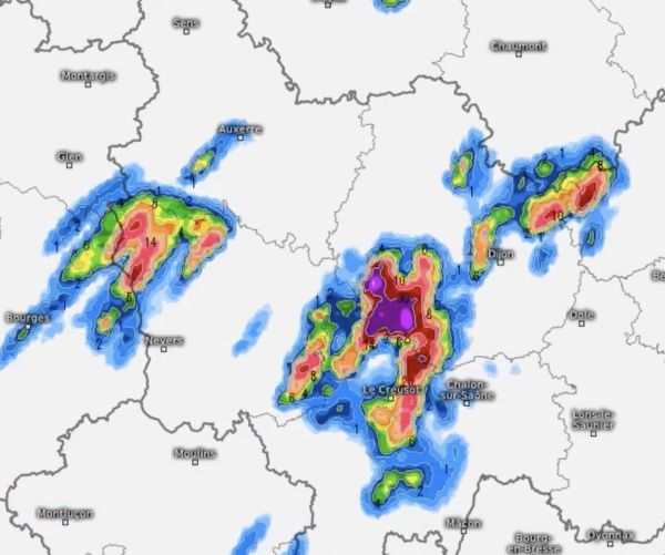 Des orages potentiellement violents attendus ce dimanche en Saône et Loire 