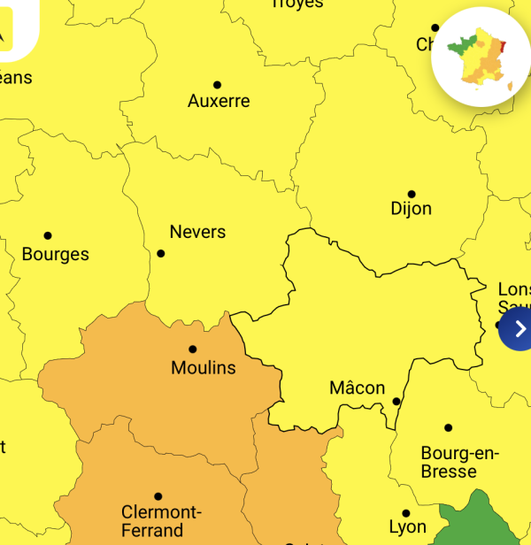 Les risques de supercellules orageuses se confirment en Saône et Loire 