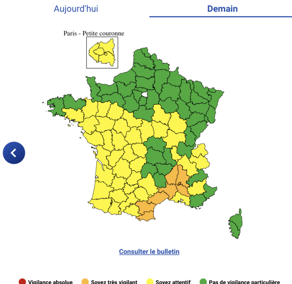 CANICULE - En vert ce dimanche, la Saône et Loire repart en jaune à partir de lundi 