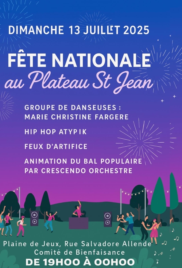 Le dimanche 13 juillet, le Plateau Saint-Jean est à la fête à Chalon