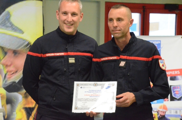Les Jeunes Sapeurs Pompiers de Chalon retrouvent leur vrai prix National de l'engagement citoyen