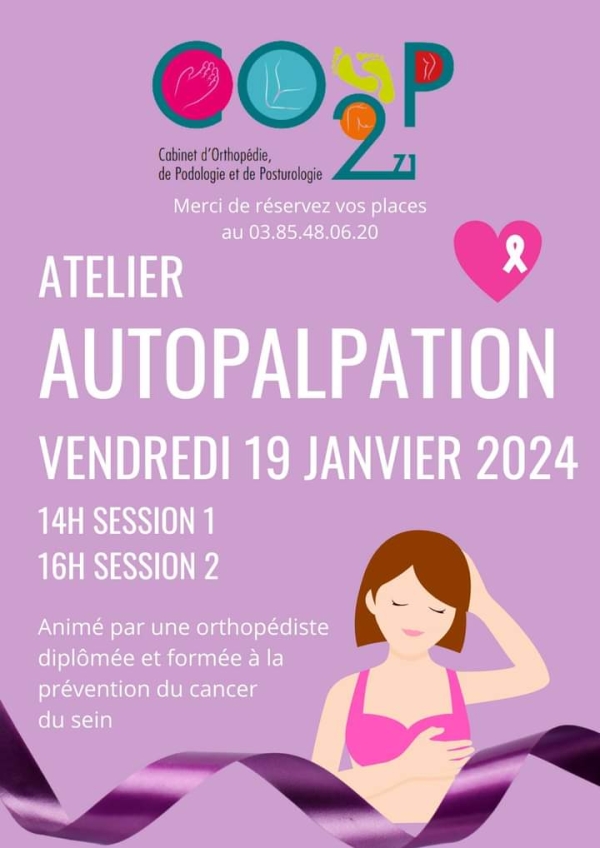 CANCER DU SEIN - Des ateliers d'autopalpation proposés le 19 janvier... sur réservation 