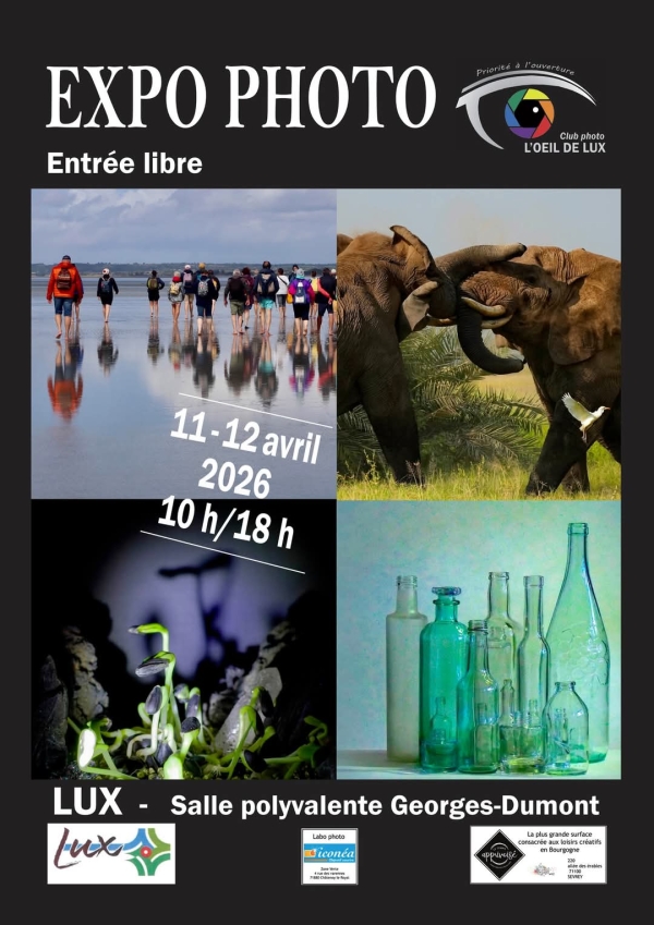 Le club photo L'Oeil de Lux expose les 11 et 12 avril 