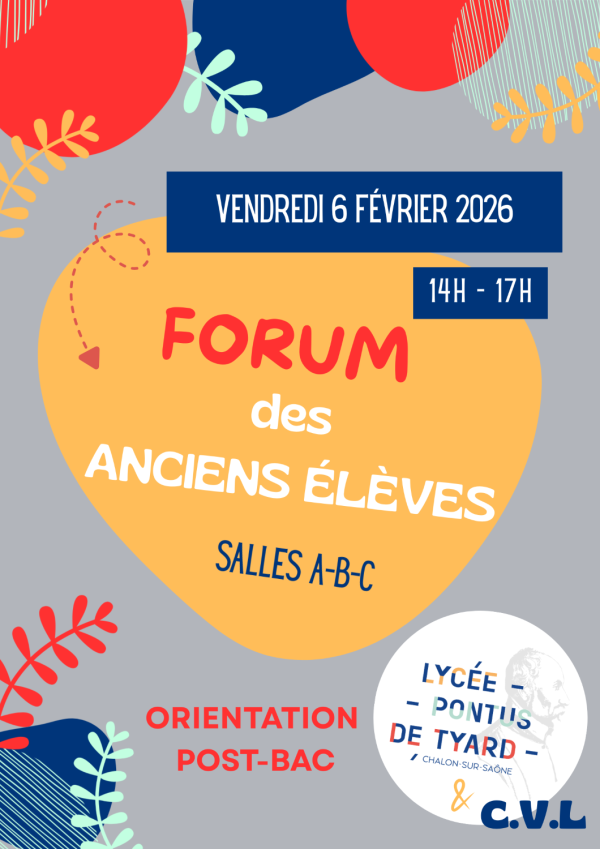 Le forum des anciens élèves du lycée Pontus de Tyard se tiendra le 6 février 