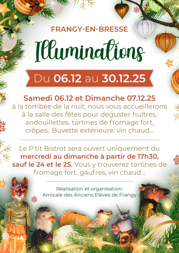 L'Amicale des Anciens Elèves de Frangy-en-Bresse illumine le village à partir du 6 décembre 