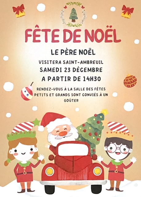 Le Père Noël attendu à Saint-Ambreuil ce samedi 