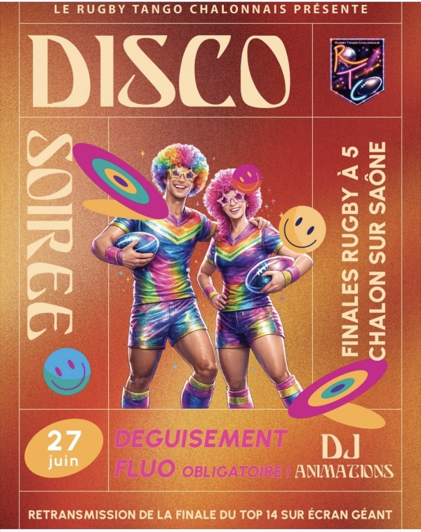 Soirée disco au RTC le samedi 27 juin