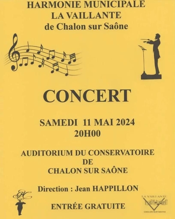 Le concert de l'Harmonie de La Vaillante vous attend le 11 mai 