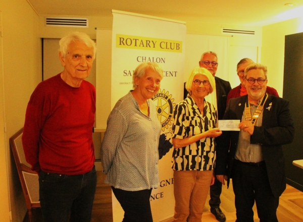 Le Rotary Chalon Saint-Vincent apporte un nouveau soutien financier à l’association PEL’MEL