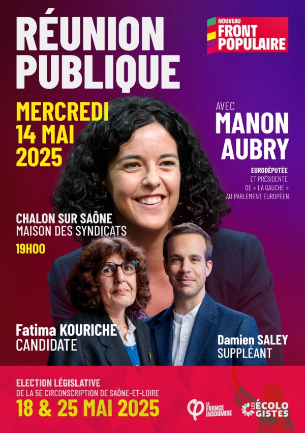 LEGISLATIVES - 5e circonscription de Saône et Loire - Des rencontres éducation et jeunesse juste avant l'intervention de Manon Aubry ce mercredi soir à Chalon