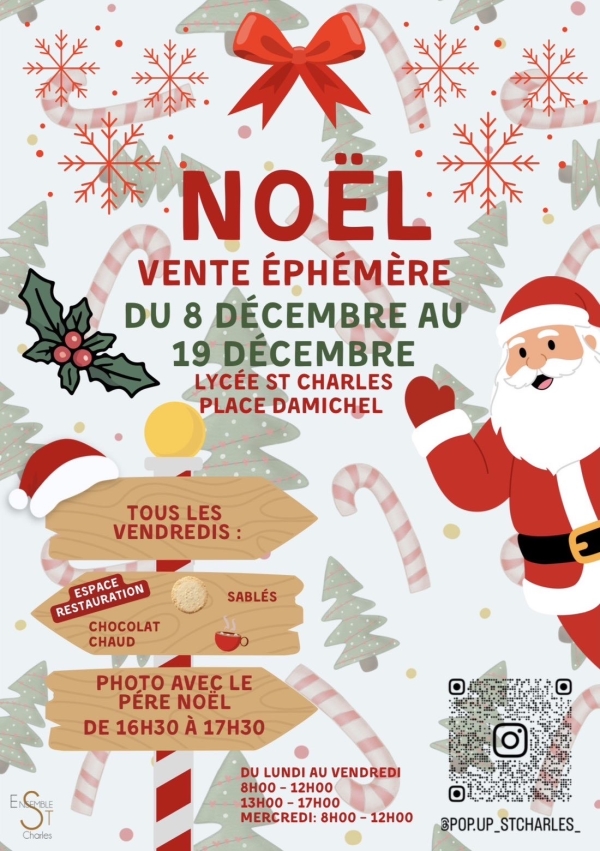 Jusqu'au 19 décembre, les élèves de Terminale Bac Pro Métiers du Commerce et de la Vente du lycée Saint-Charles tiennent leur boutique éphémère 