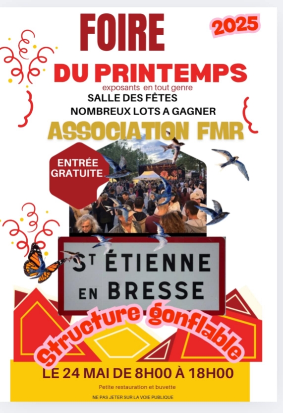 La Foire du printemps de Saint-Etienne en Bresse annoncée le 24 mai