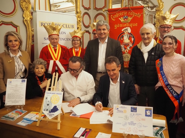 Le Rotary Chalon Saint-Vincent renouvelle sa collaboration avec le Comité des Fêtes et de bienfaisance de Chalon 