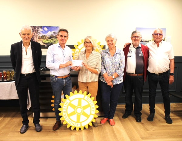 Le Rotary Chalon Saint-Vincent fait un don de 500 € à l’association PEL’MEL 