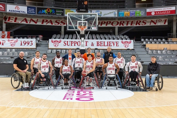 Les voeux de l'équipe de basket fauteuil de l'Elan Chalon