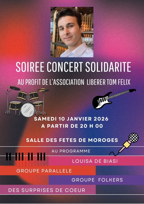 Concert au profit de Tom Félix le 10 janvier 