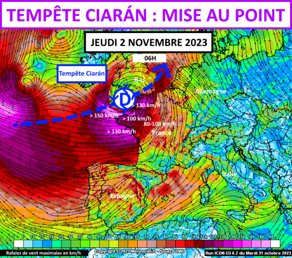 Tempête Ciaran : des rafales de vent records sur l’ouest de la Bretagne et le Cotentin