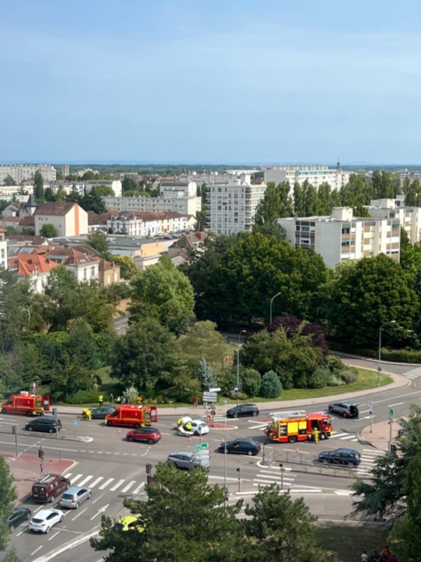 3 blessés dans une collision rue de la Verrerie à Chalon sur Saône