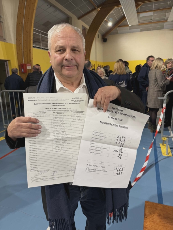 MUNICIPALES 2026 - OUROUX SUR SAONE - Près de 72 % pour Jean-Michel Desmard 