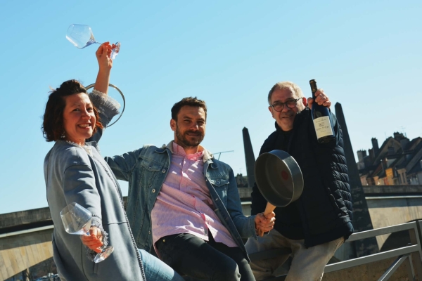 Jôye - Table vivante en Bourgogne ouvre le mardi 17 mars - Chloé, Benjamin et le chef Fabrice se préparent 